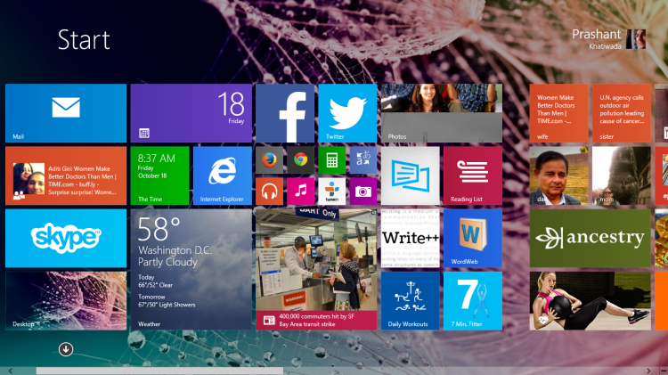 Windows 8.1 - Start Screen